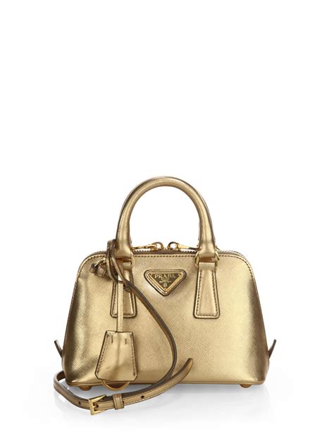 prada metallic mini bag